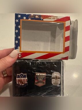 USA Olympic Team Centennial Pin Set - Red, White & Blue - 1996 limited edition